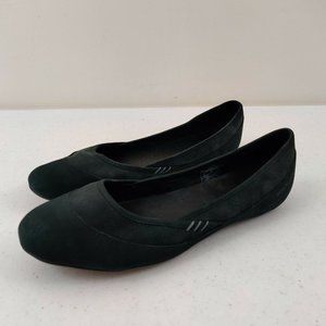 PATAGONIA Maha Smooth Black Womens Shoes Size 8 Leather Ballet Flats Slip On